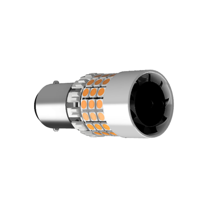 Set 2 x bec LED BA15S PY21W LUSMAR™ Galben 7000 lm Canbus - fara eroare - off-road