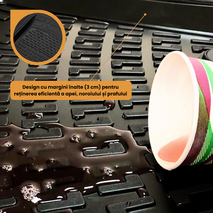 Covorase Auto TeamCar® Kia Sorento UM (2015-2020) - Negru - Cauciuc Rezistent Tip Tavita