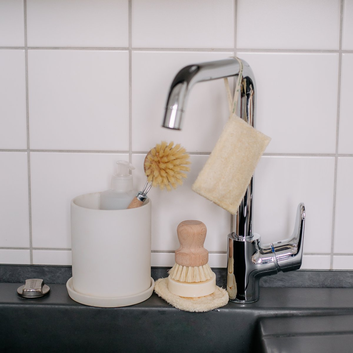 Burete de vase natural - 100% luffa (Set 2 buc)