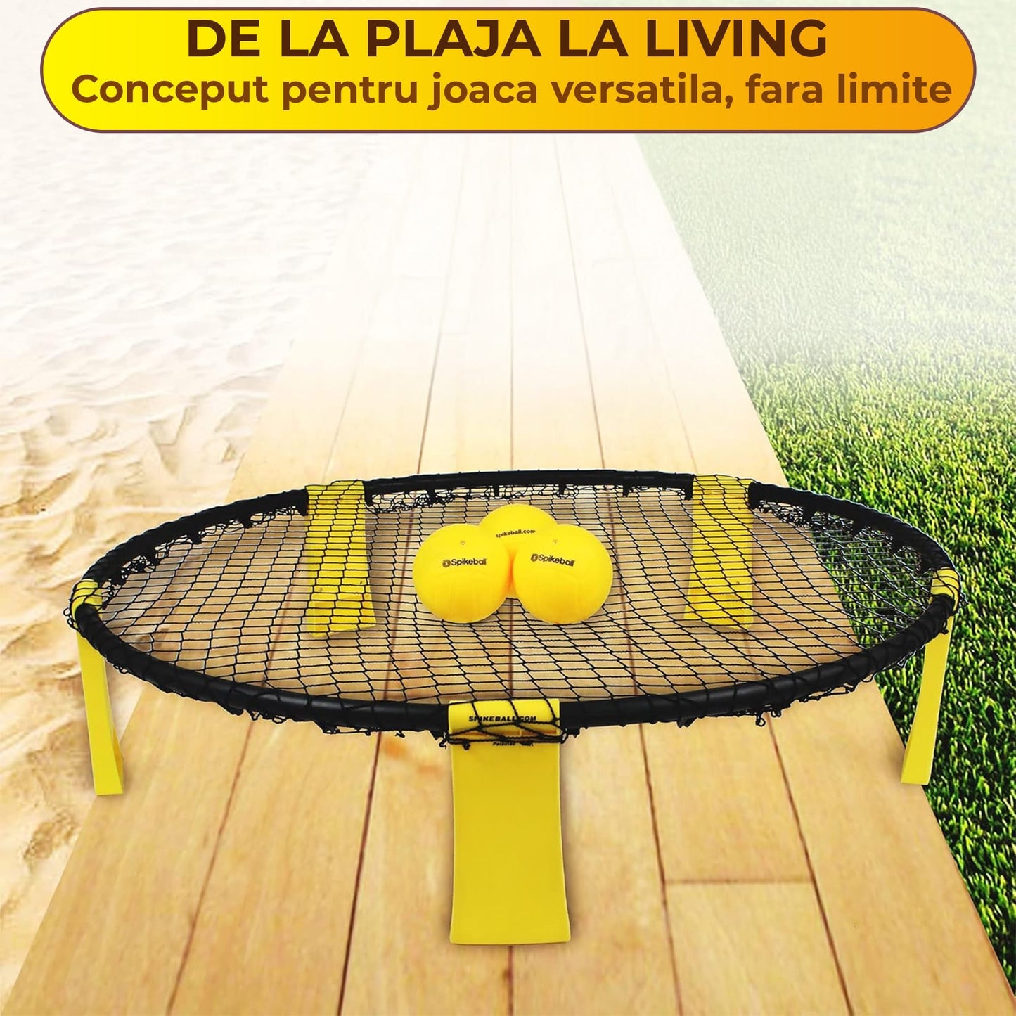 Set Complet Joc cu Plasa si 3 Mingi, Usor de Montat si Transportat