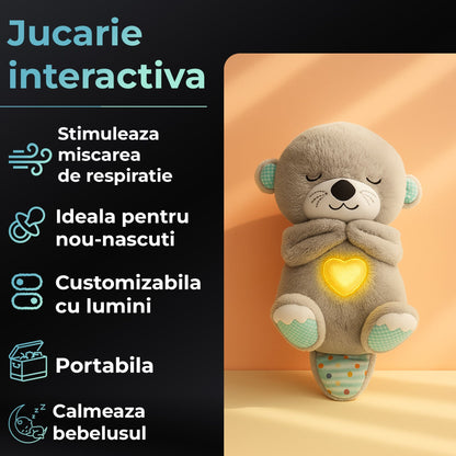 Pachet Timebox, Pliabil, 4 roti, Lumini si respiratie, 0+ luni, Maro