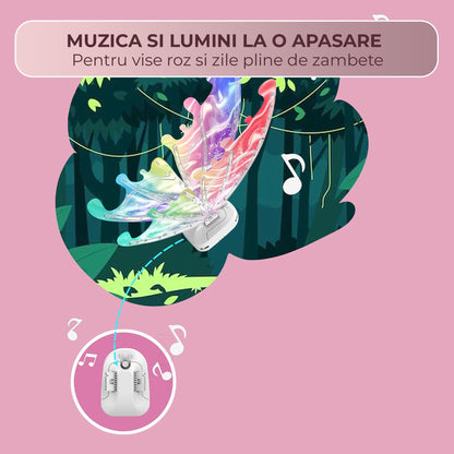 Aripi de zână interactive luminoase pentru copii si adulți, Deschidere electrica