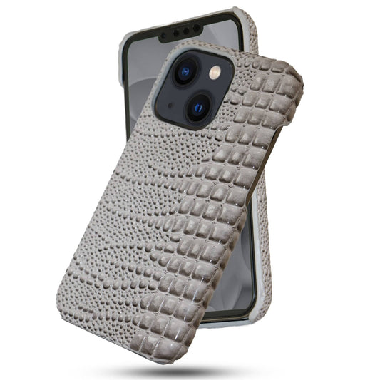Husa de Protectie Timebox, Apple iPhone 13, stil Piele de sarpe, Gri