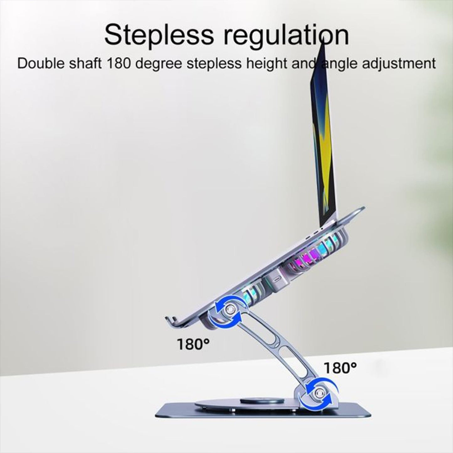 Suport pentru laptop si tableta, Ventilator de racire, Aluminiu