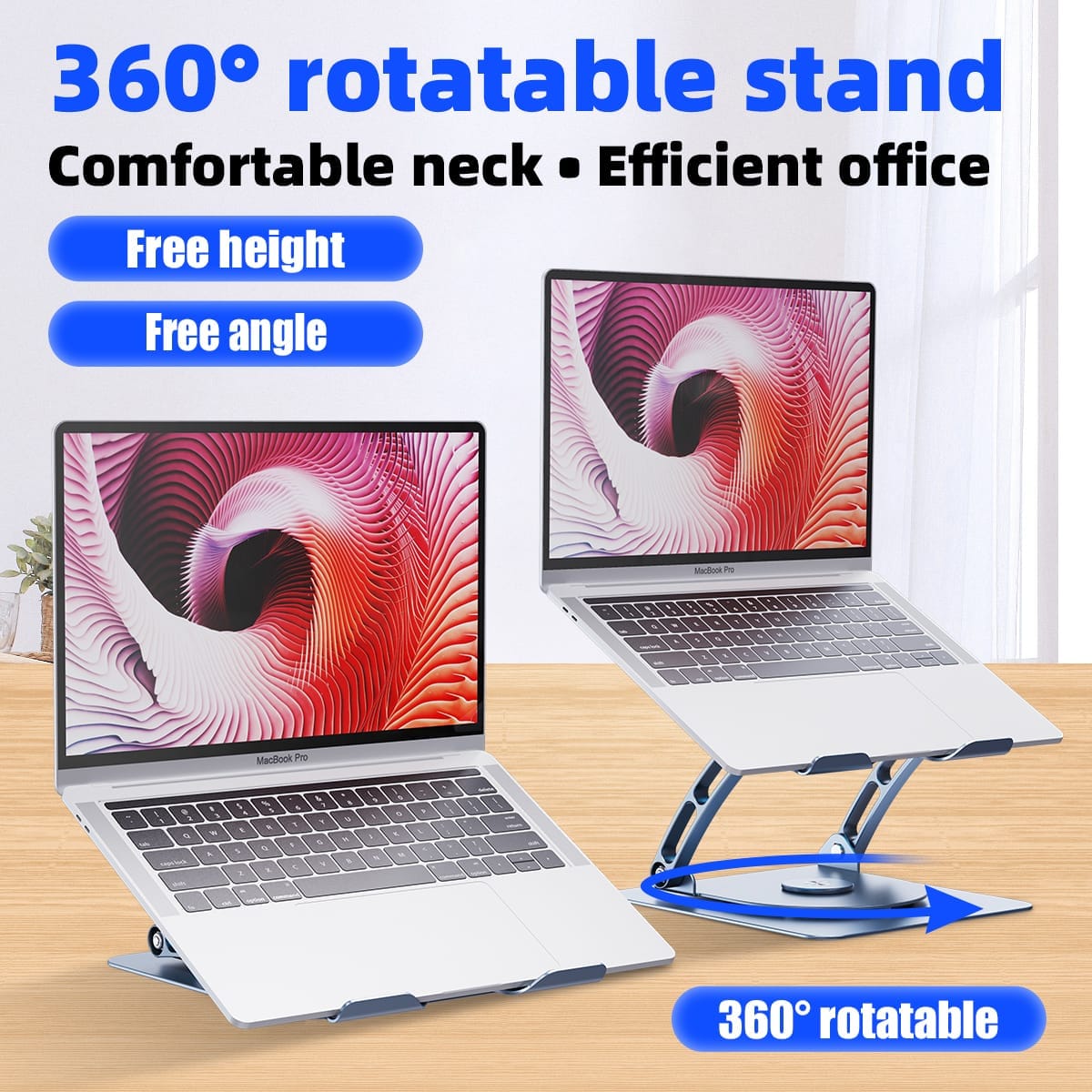 Suport pentru laptop si tableta, Ventilator de racire, Aluminiu