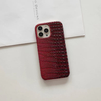 Husa de Protectie Timebox, Apple iPhone 13, stil Piele de sarpe, Rosu
