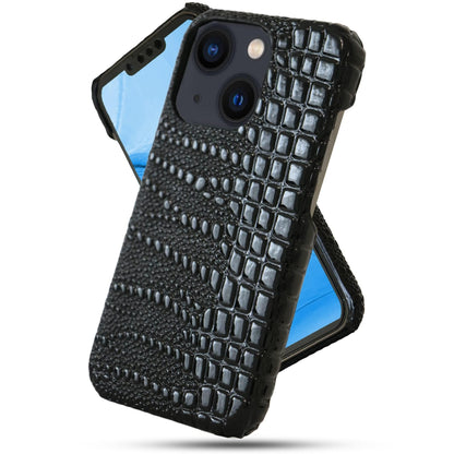 Husa de Protectie Timebox, Apple iPhone 13, stil Piele de sarpe, Negru