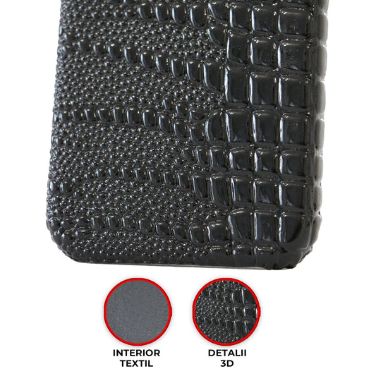 Husa de Protectie Timebox, Apple iPhone 13 Pro, Microfibra in Interior, Negru