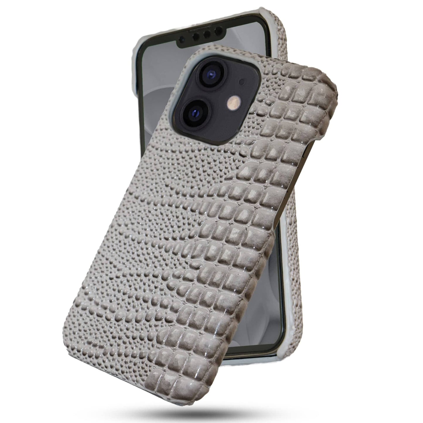 Husa de Protectie Timebox, Apple iPhone 12, Microfibra in Interior, Gri