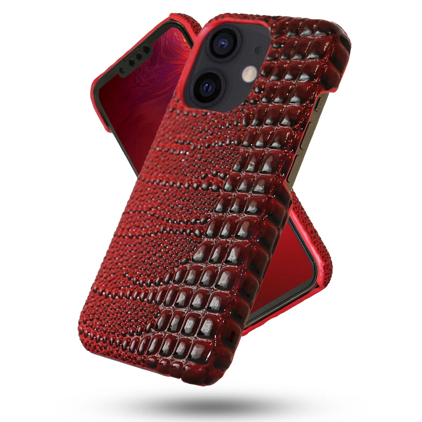 Husa de Protectie Timebox, Apple iPhone 12, Microfibra in Interior, Rosu