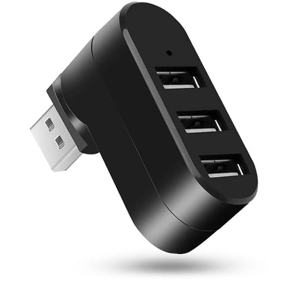 Hub USB extern 3 in 1, Adaptor cu 3 porturi, USB 3, Negru