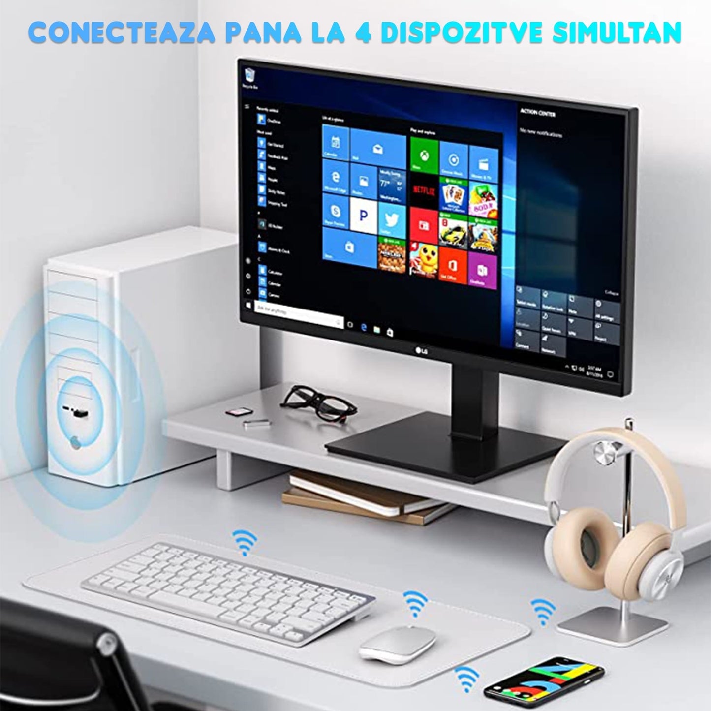 Adaptor Bluetooth Dongle Timebox, Wireless, USB, Casti, Mouse, Tastatura, Laptop
