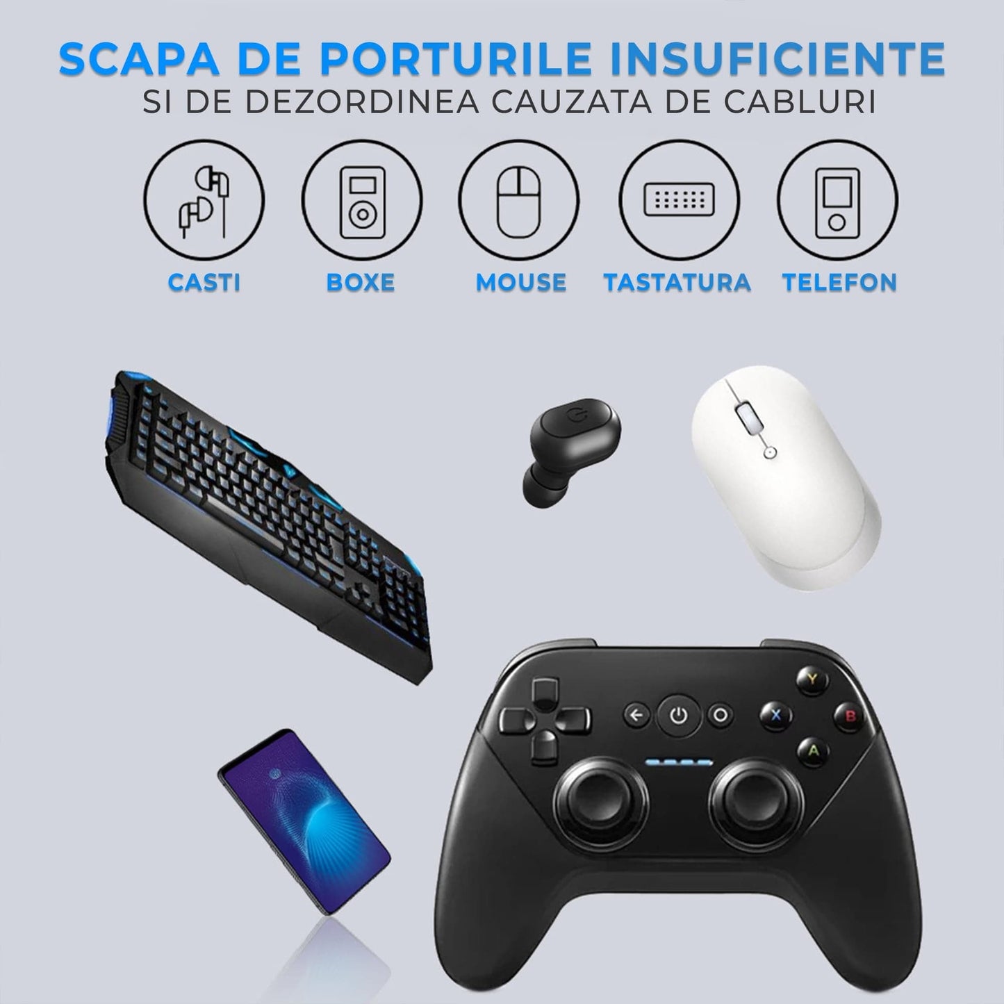 Adaptor Bluetooth Dongle Timebox, Wireless, USB, Casti, Mouse, Tastatura, Laptop