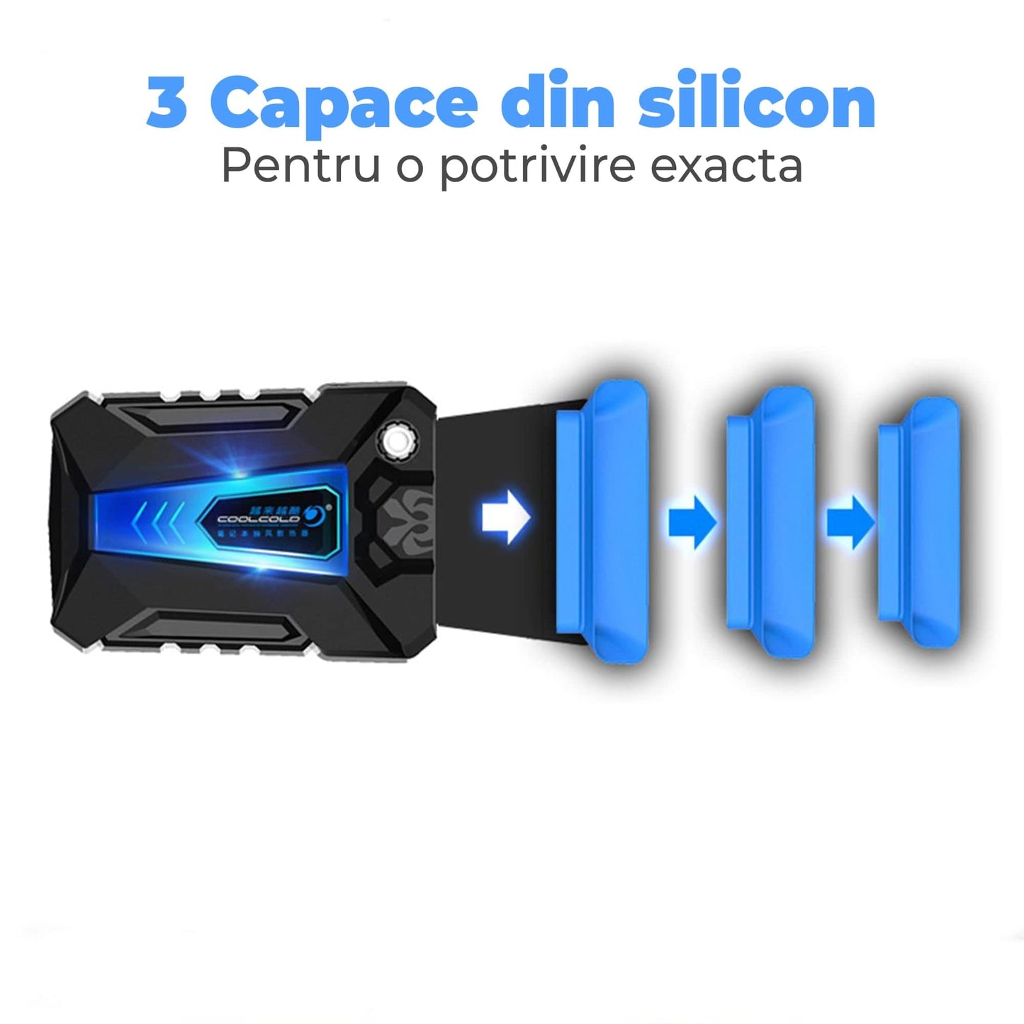 Cooler Laptop Timebox, Ventilator Vacuum pentru Racire Laptop, 3000rpm
