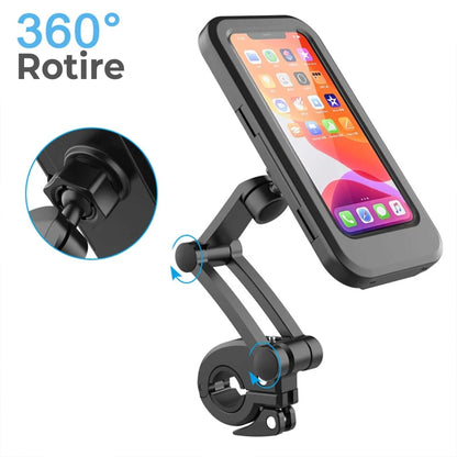 Suport husa telefon Timebox, trotineta electrica, Rotire 360 grade, Negru