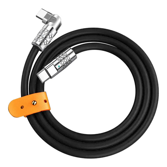 Cablu Date si Incarcare Rapida Timebox, 120W, 1,5m, Rotire 180 grade, Negru