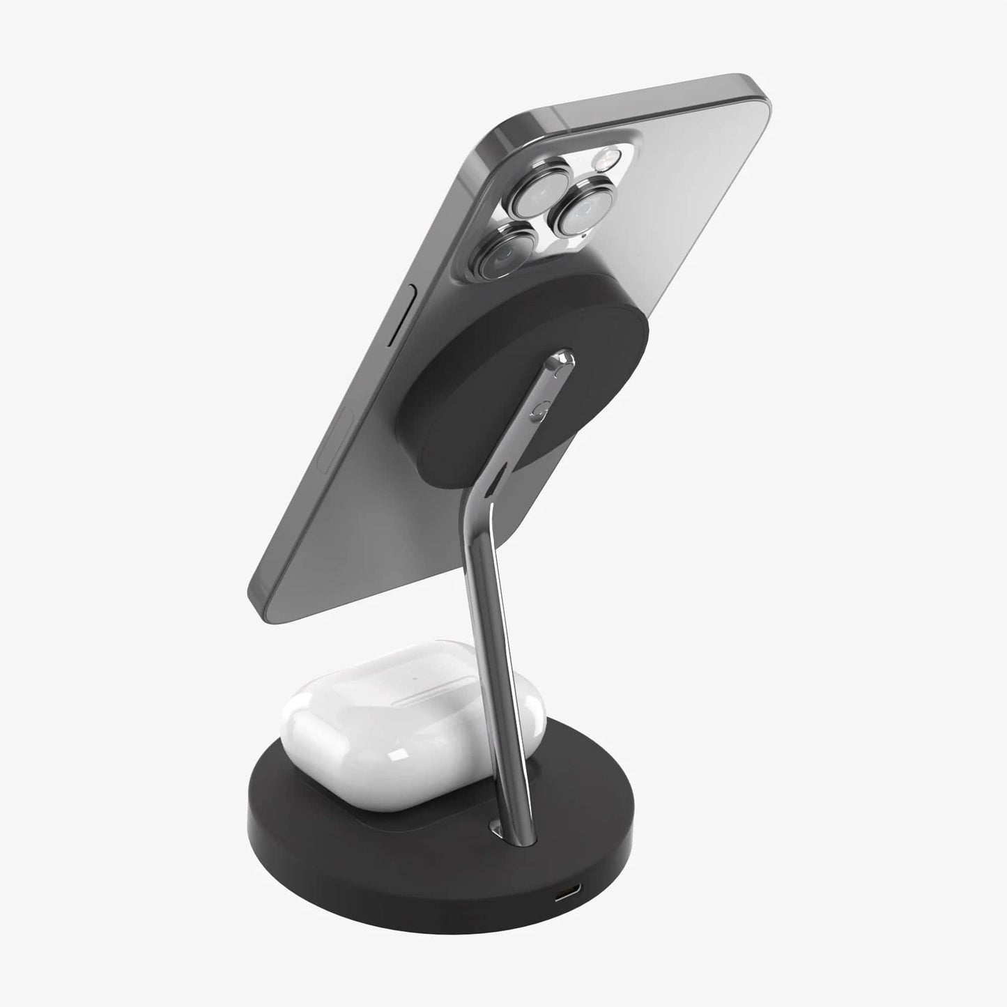 Incarcator Wireless Timebox, 15W, 2 In 1, Android, Samsung, Airpods, Huawei