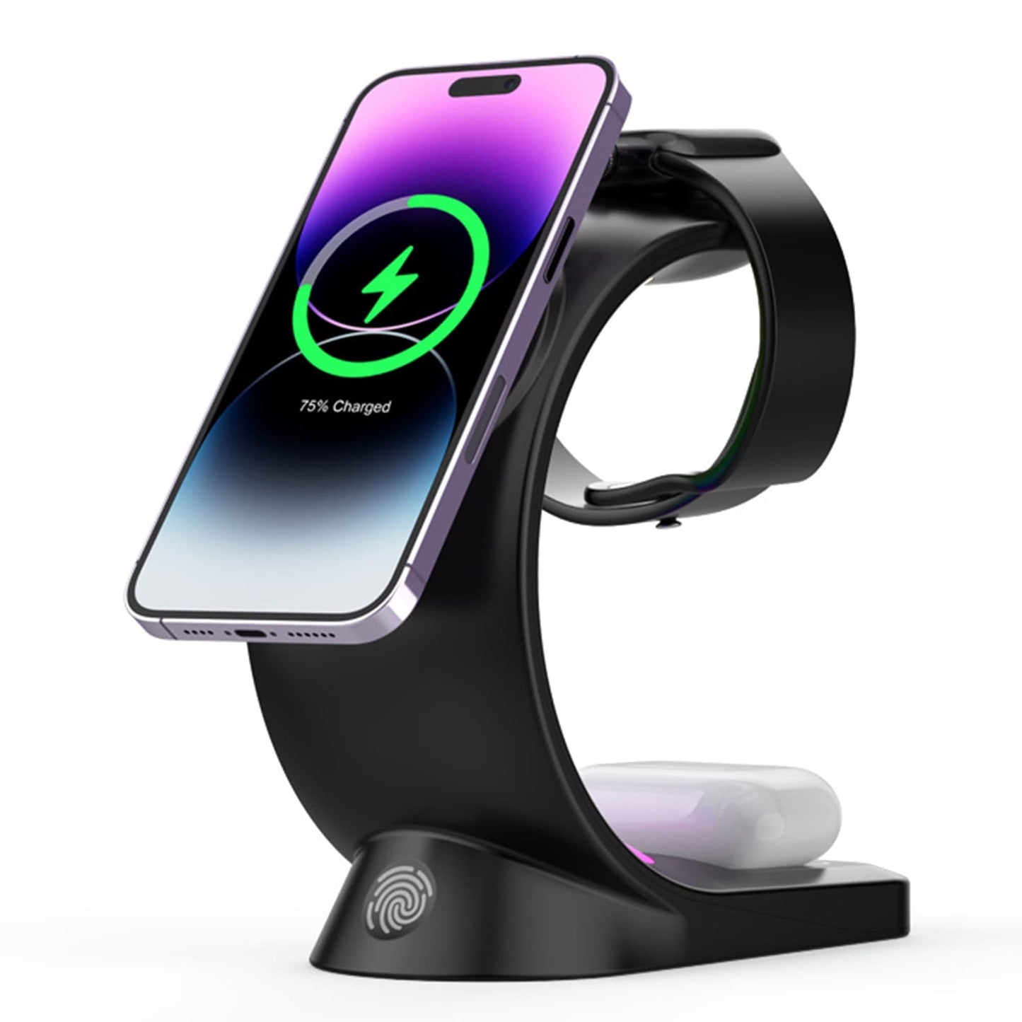 Incarcator Wireless Timebox, 15W, 3 In 1, Magsafe, Android, Samsung, Airpods