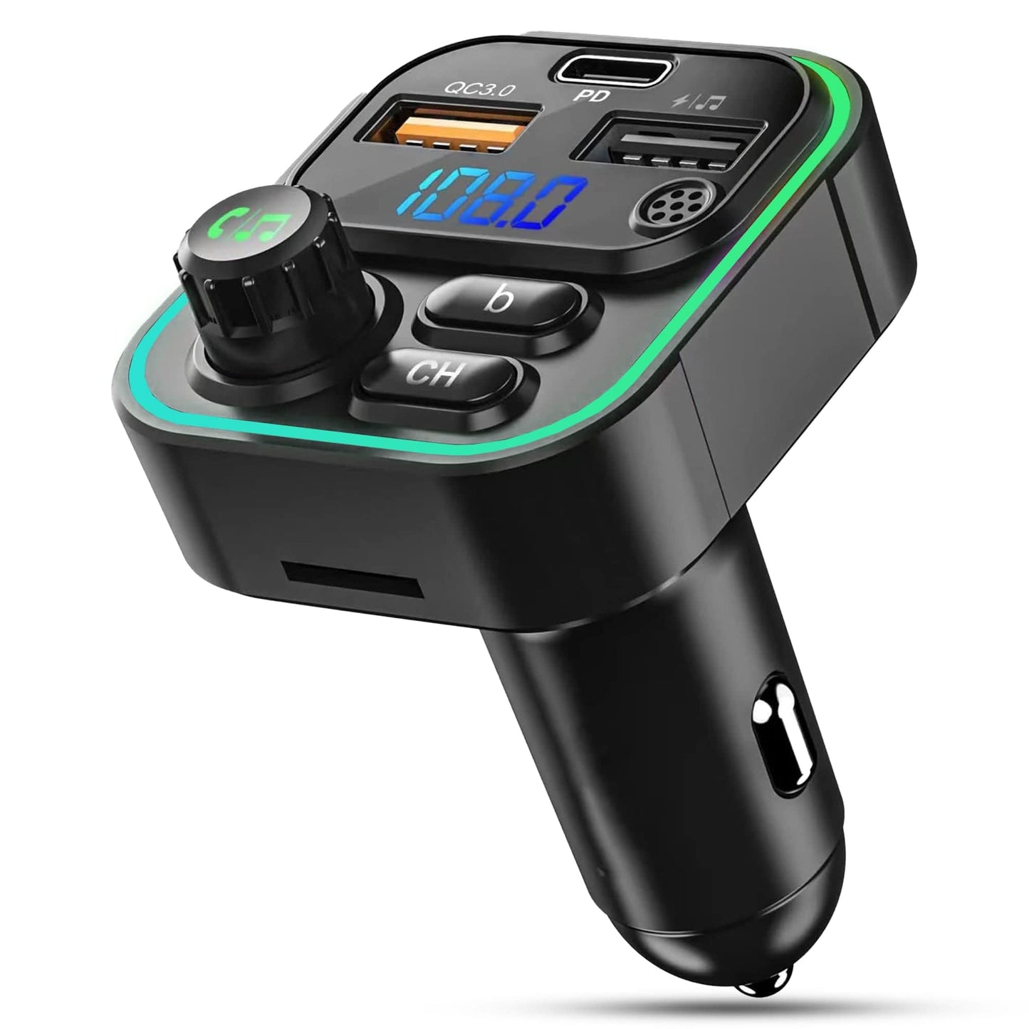 Modulator FM Timebox, 20W, Hands-Free Kit, QC 3, Port USB Type-C, Bluetooth 5