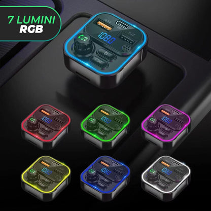 Modulator FM Timebox, 20W, Hands-Free Kit, QC 3, Port USB Type-C, Bluetooth 5