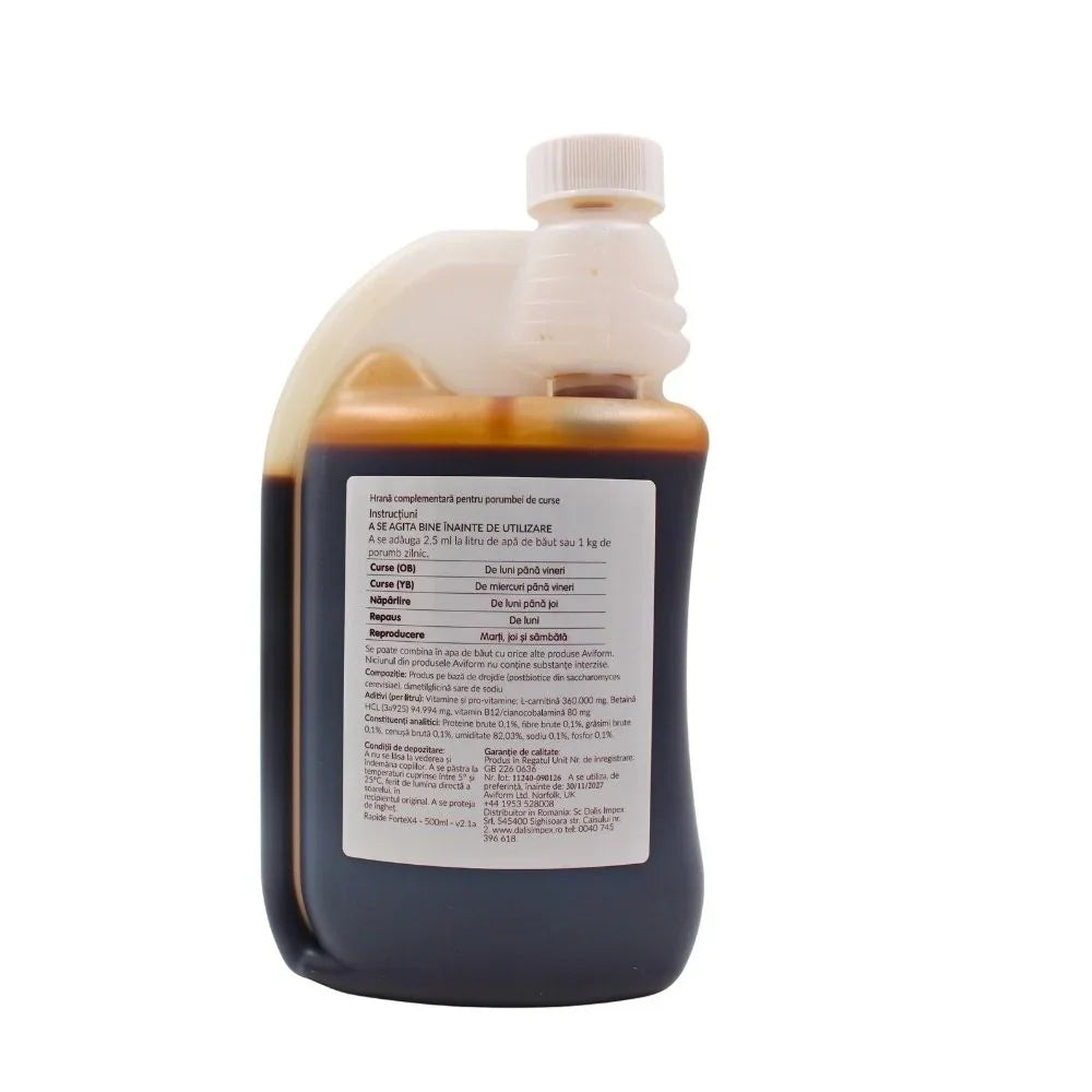 Aviform Rapide Forte X4 – supliment pentru energie și rezistență porumbei 500 ml