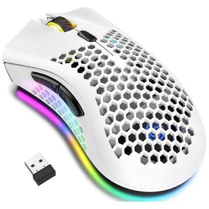 Mouse gaming wireless Timebox, ultrausor 95g, FastCharge, USB, 4 GHz, Alb