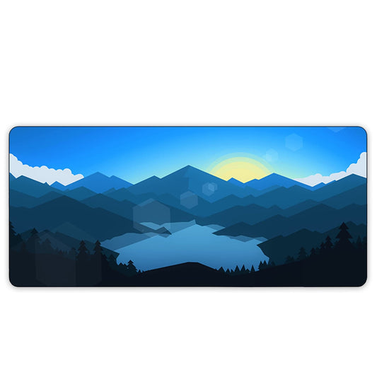 Mousepad gaming XXL Timebox, 80 x 40 cm, impermeabil, office, Albastru