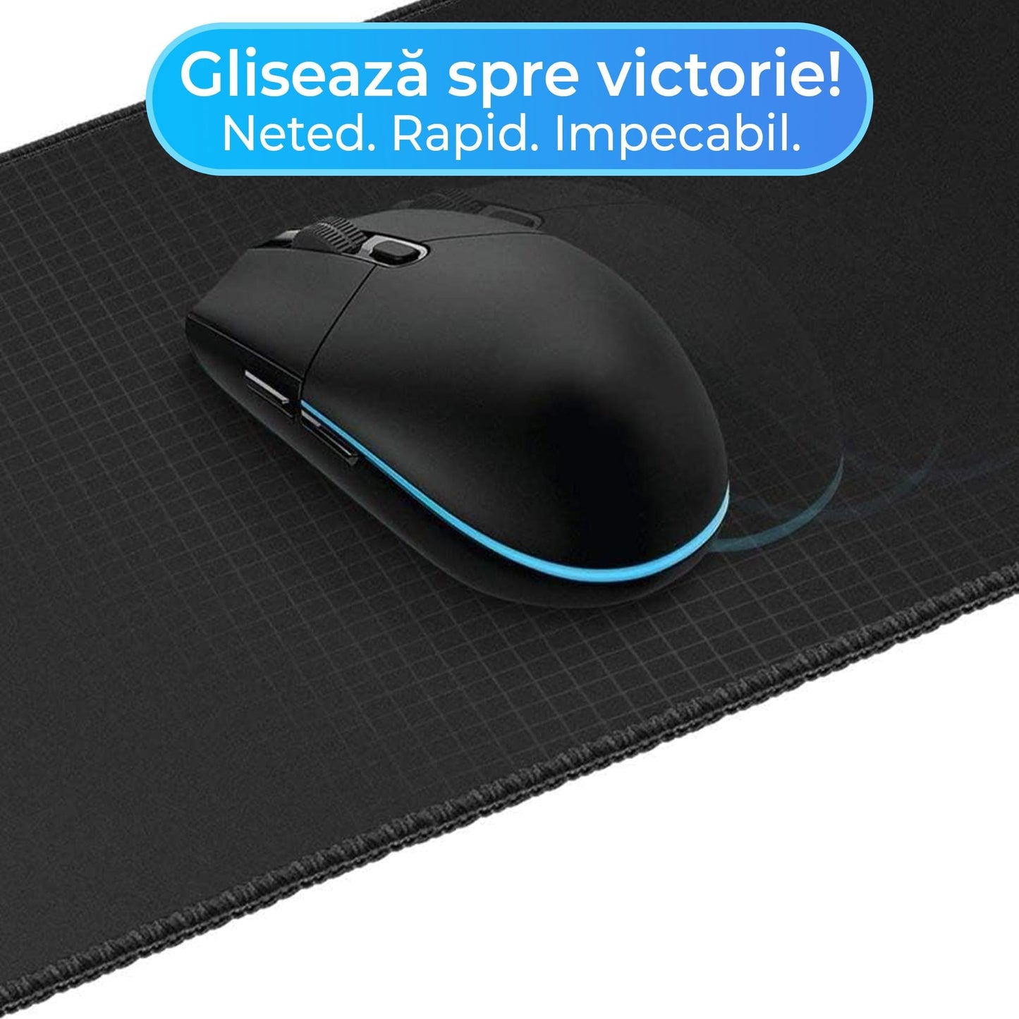 Mousepad gaming XXL Timebox, 80 x 40 cm, impermeabil, office, Albastru