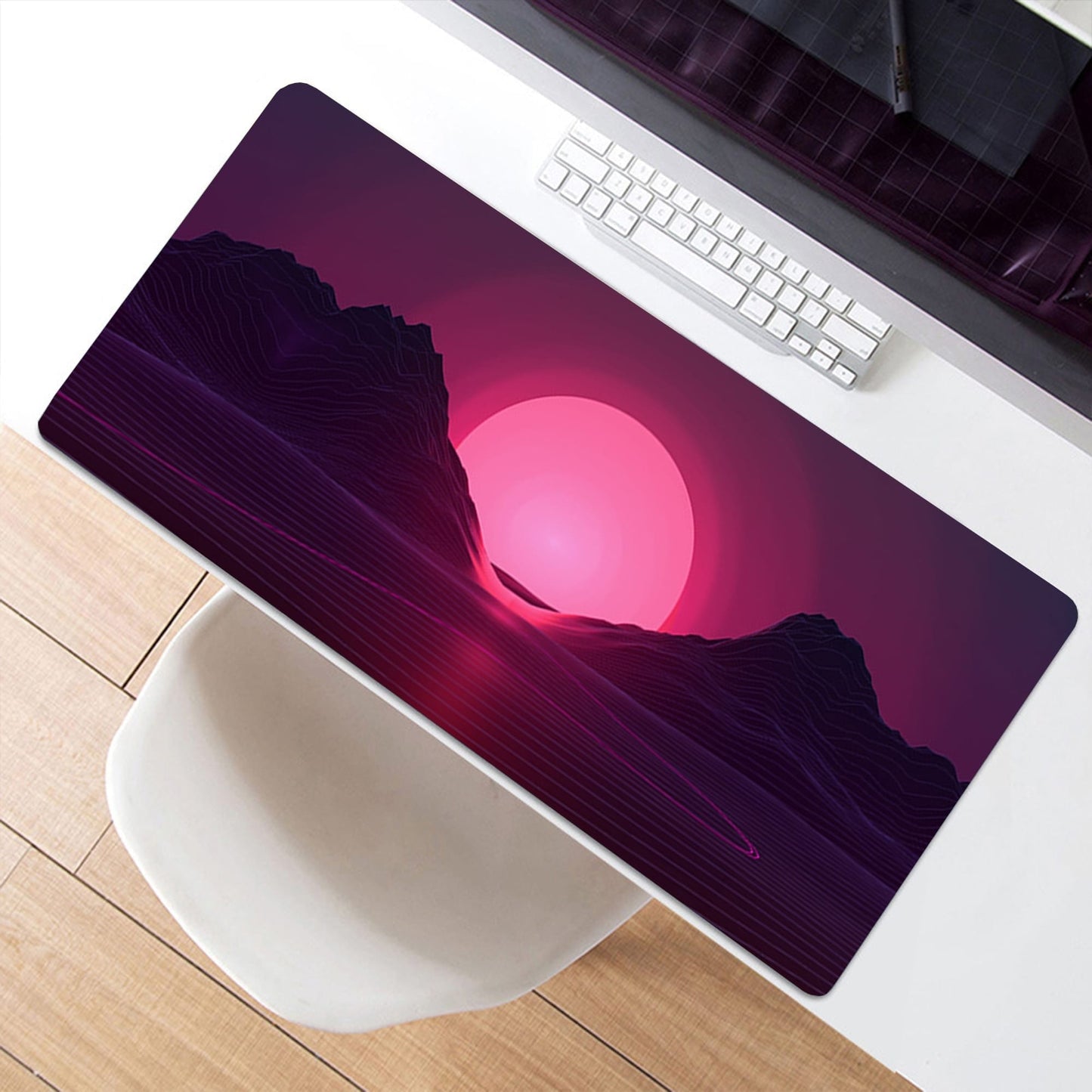 Mousepad gaming XXL Timebox, 80 x 40 cm, impermeabil, office, Multicolor