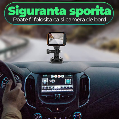 Camera de actiune VIRAN, inregistreaza pana la 4K 60FPS, lentina de protectie