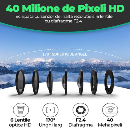 Camera de actiune VIRAN, inregistreaza pana la 4K 60FPS, lentina de protectie