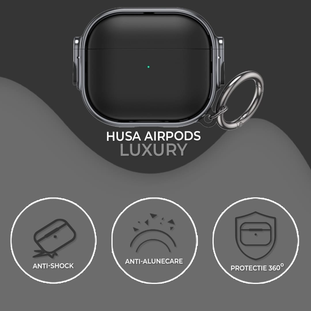 Husa de protectie Timebox, Apple Airpods Pro, Negru