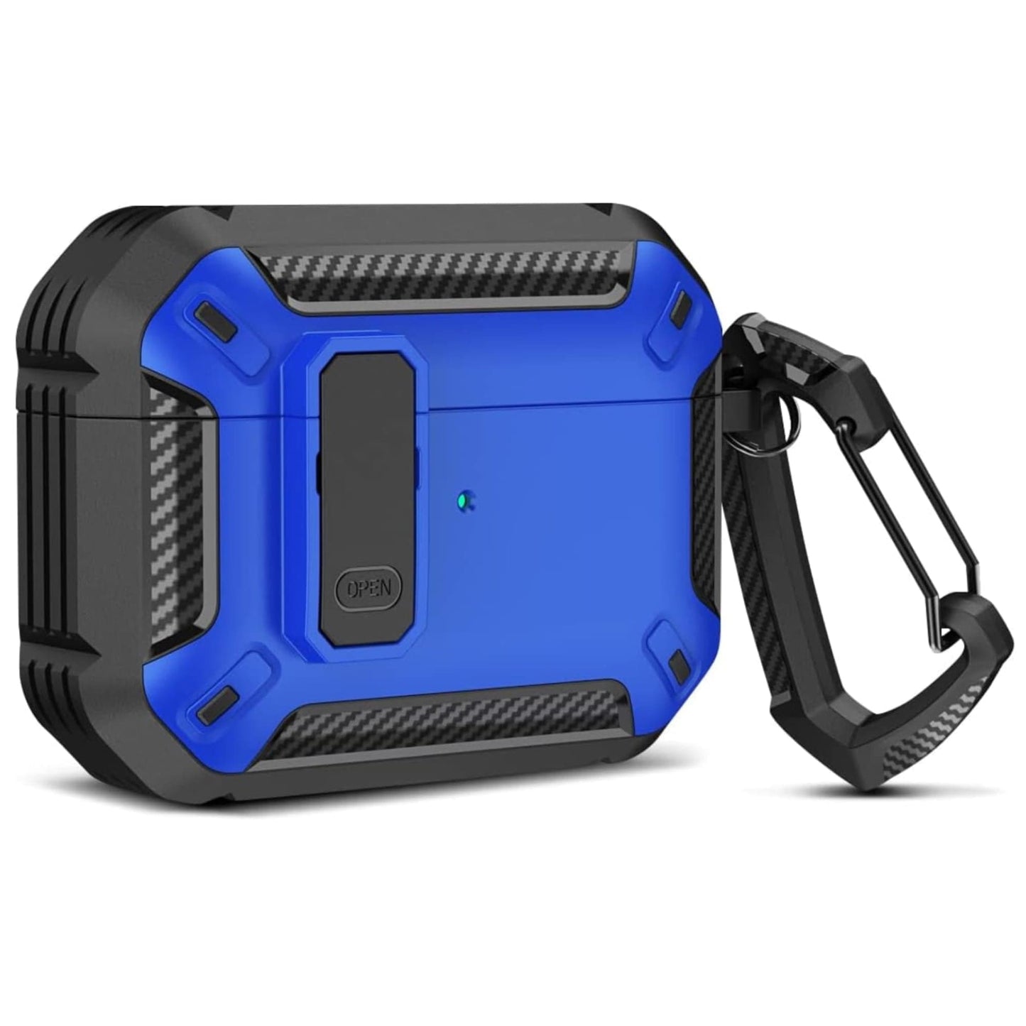 Husa de protectie Timebox, Airpods Pro, Negru/Albastru