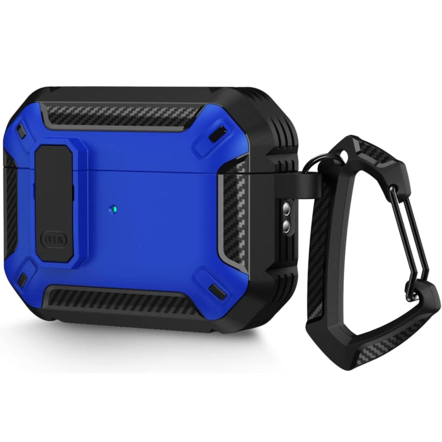 Husa de protectie Timebox, Airpods Pro, Negru/Albastru