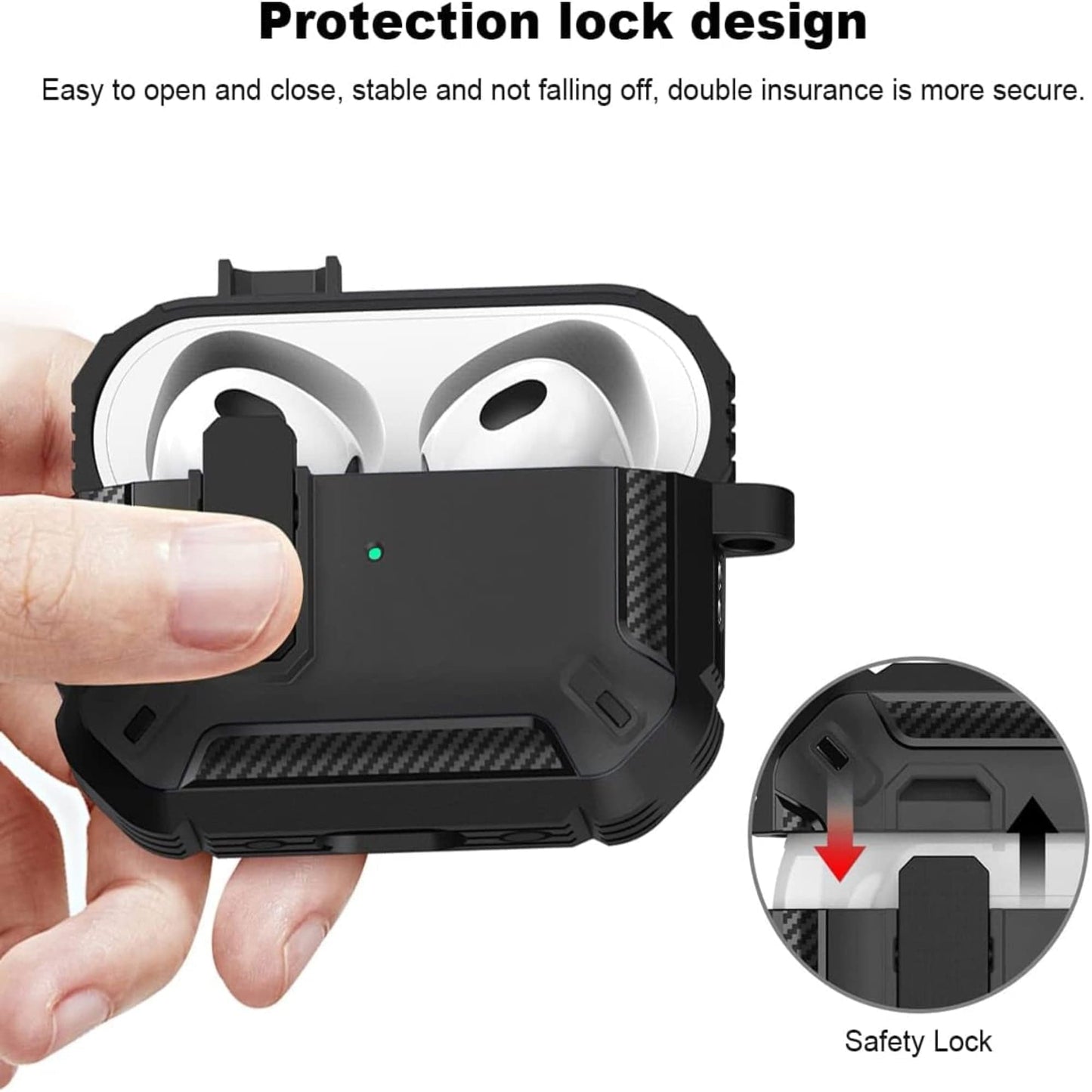 Husa de protectie Timebox, Airpods Pro, Negru