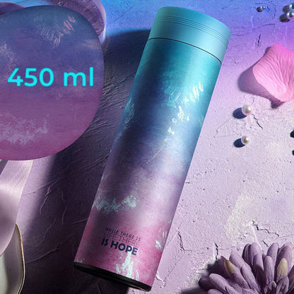 Cana termos Timebox, perete dublu izolat, 450ml, Albastru/, Roz