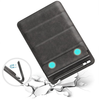 Husa pentru iPad 9 Timebox, 7"/10, 2"/10, 5"/11", cu suport pentru pix, Negru