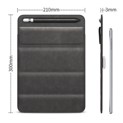 Husa pentru iPad 9 Timebox, 7"/10, 2"/10, 5"/11", cu suport pentru pix, Negru