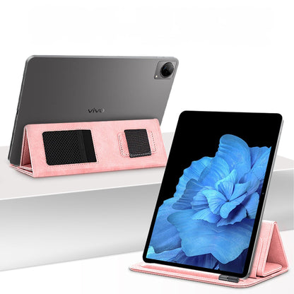Husa pentru iPad Pro 12 Timebox, cu suport pentru pix, Roz