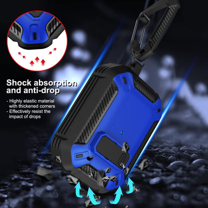 Husa de protectie Timebox, Airpods Pro, Negru/Albastru