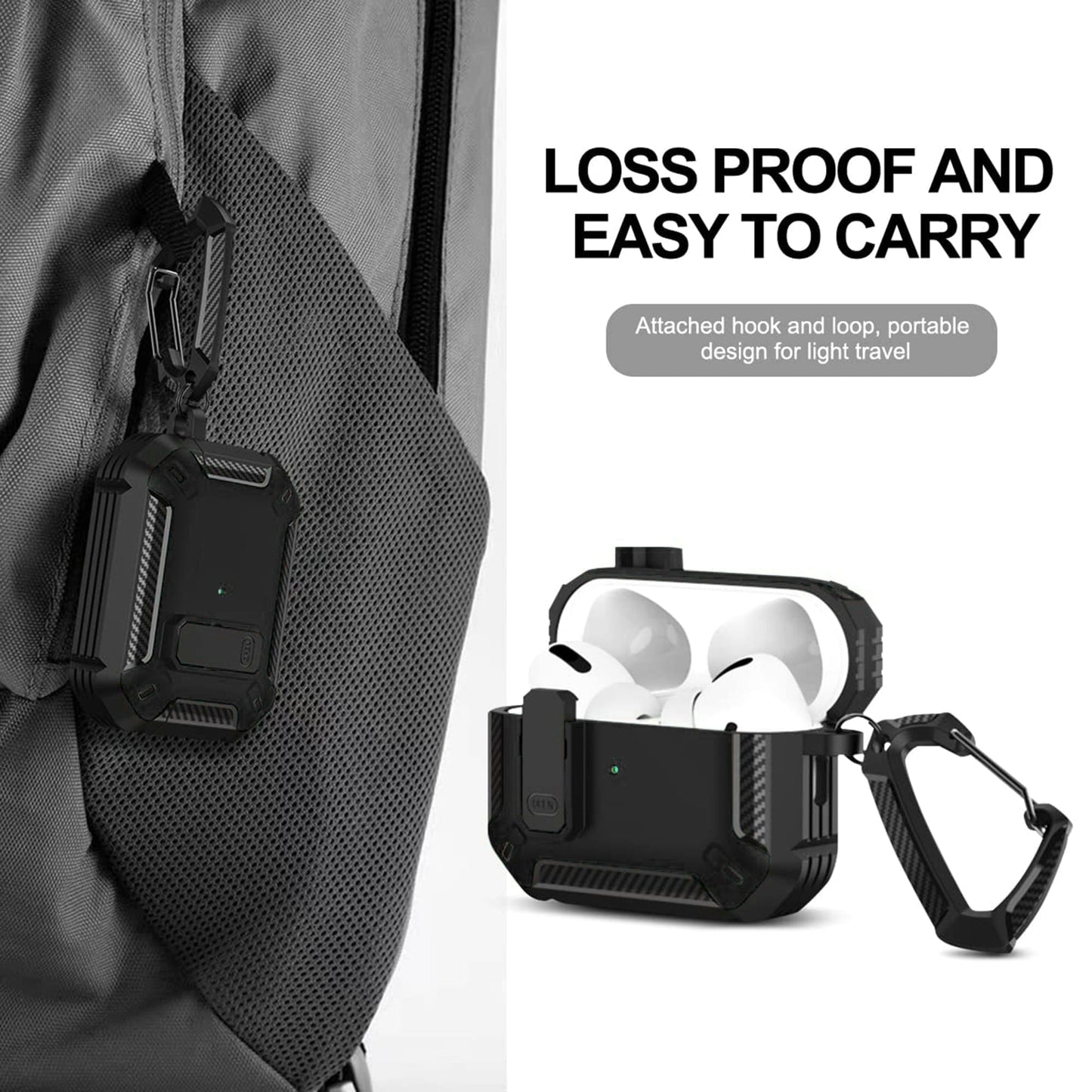 Husa de protectie Timebox, Airpods Pro, Negru