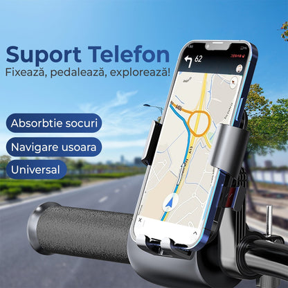 Suport husa telefon Timebox, iPhone, trotineta electrica, Samsung, Huawei, Negru