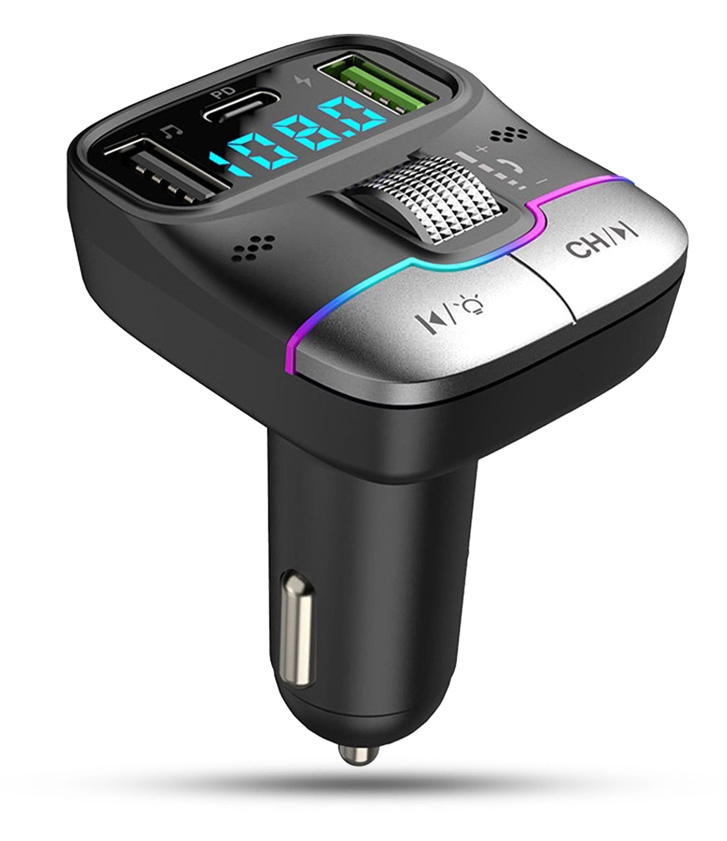 Modulator FM Timebox, GZ01, Hands-Free, QC 3, USB, Port USB Type-C, Bluetooth 5