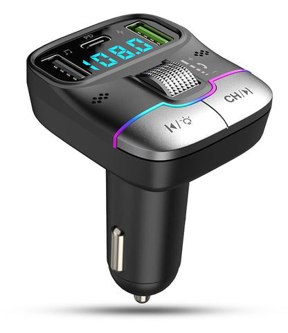 Modulator FM Timebox, GZ01, Hands-Free, QC 3, USB, Port USB Type-C, Bluetooth 5