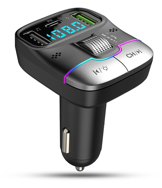 Modulator FM Timebox, GZ01, Hands-Free, QC 3, USB, Port USB Type-C, Bluetooth 5