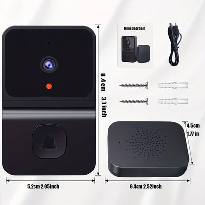Sonerie Video Camera Wireless Timebox, 720P, cu microfon audio, Negru