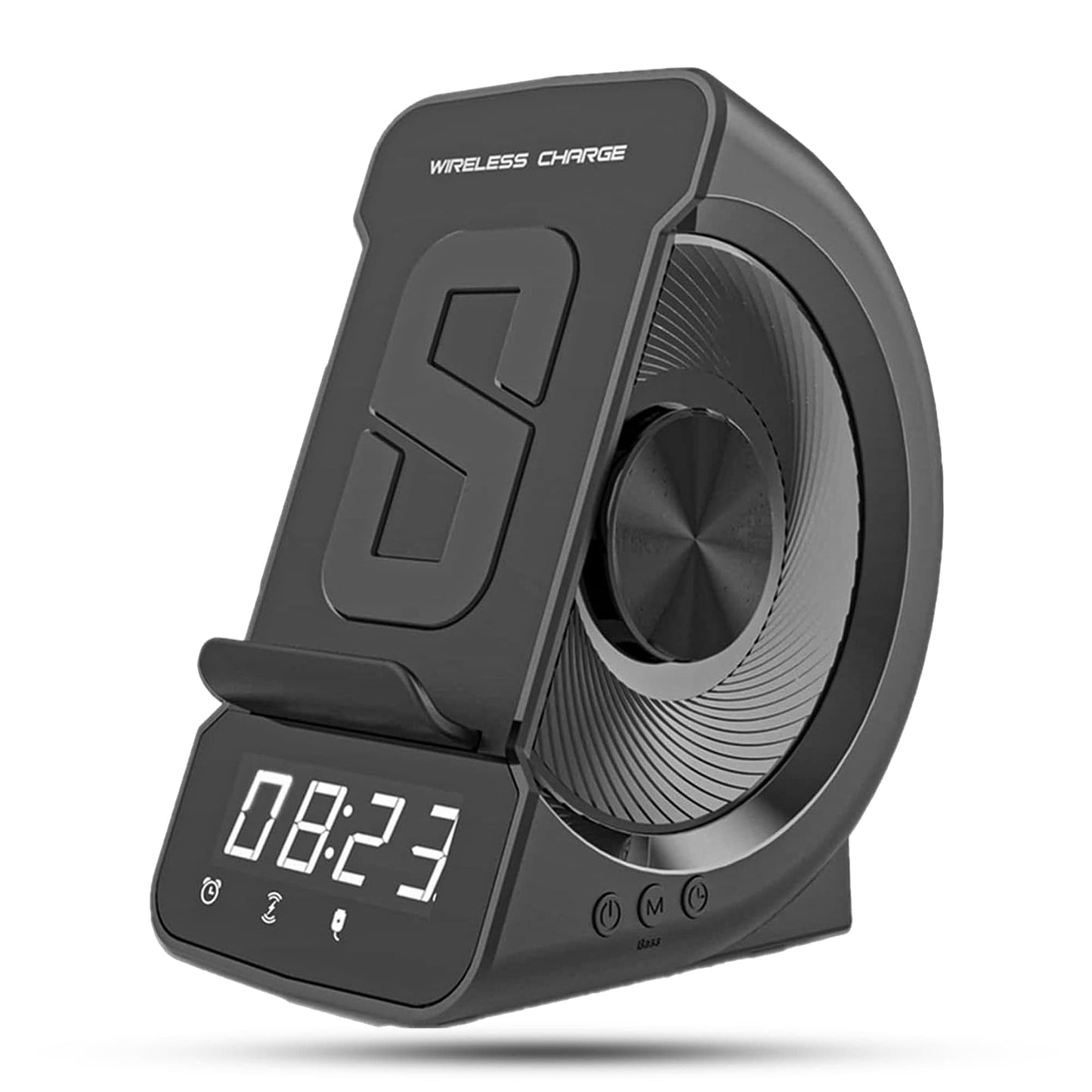 Incarcator Wireless Timebox, 10W, cu boxa incorporata, Negru