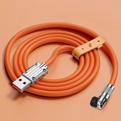 Cablu de date si incarcare Rapida Timebox, 3 in 1, 120W, 1,8m, Portocaliu