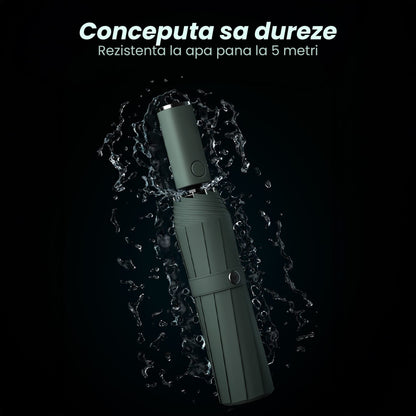 Umbrela pliabila Timebox, cu lanterna LED, Verde