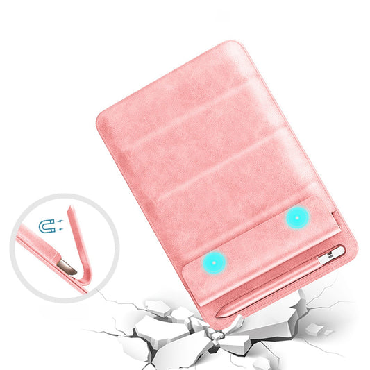 Husa pentru iPad Pro 12 Timebox, cu suport pentru pix, Roz